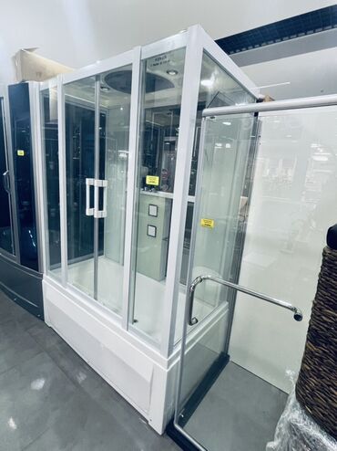 купить стеклянный стол: Душевая кабина Прямоугольная, Размер: 150 x 85 см, Высота поддона: 215 см,Покрытие: Прозрачный