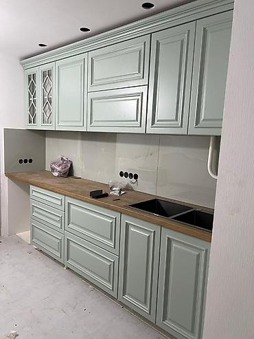 silver kitchen: Кухонный набор на заказ, МДФ с плёнкой ПВХ, По договорённости, Бесплатная доставка, Дизайн, проект — 7