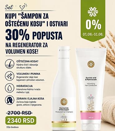 hronogram kose: Set za negu kose: Šampon za oštećenu kosu + Regenerator za volumen - — 1