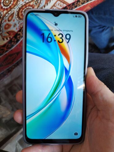 Honor X5b Plus, 128 ГБ, цвет - Голубой, Сенсорный, Отпечаток пальца, Face ID