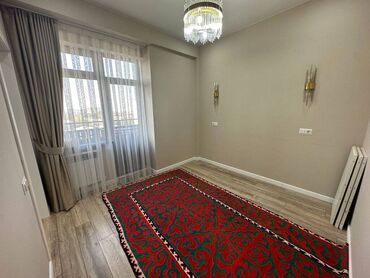 квартира без мебели: 2 бөлмө, 57 кв. м, Элитка, 8 кабат, Евроремонт