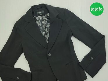 Blazer, jacket, XS (EU 34), stan - Dobry, wzór - Jednolity kolor, kolor - Czarny, H&M