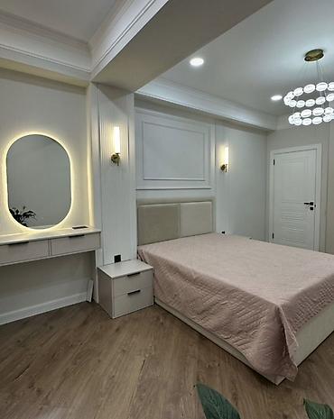 ag laminat: Mebel dəsti – yataq otağı üçün - Yataq: ikinəfərlik, yumşaq başlıqla — 1