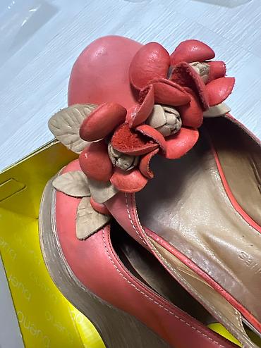 foot patch: Босоножки, 37, Basconi, Б/у, цвет - Красный, Самовывоз — 2