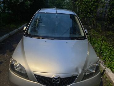 Автозапчасти: Капот Mazda 2003 г., Б/у, цвет - Серый, Оригинал