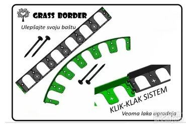 Baštenski alati i oprema: Graničnik za travu 100m-set sa 400 klinova ** _Besplatna dostava._** — 4