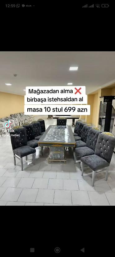 susə stollar: Qonaq otağı üçün, Yeni, Açılmayan, Dördbucaq masa — 1