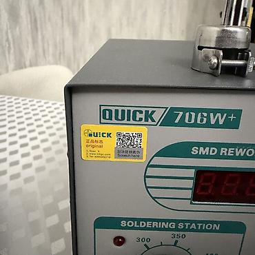 mini prosessor: QUICK 706W+ SMD Rework Stansiyası – Full komplektdir. Təptəzədir. Cəmi — 9