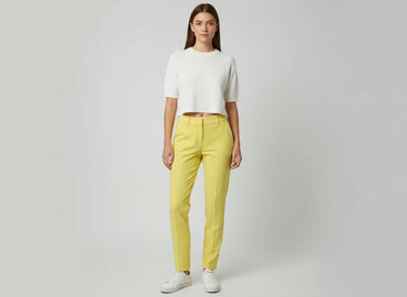 jeans mom slim fit stradivarius: Vila, Material trousers for women, size XS