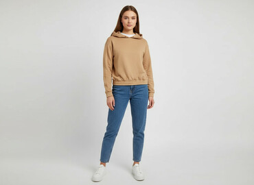 oversize bluzy: Sinsay, Bluza z kapturem damska, rozmiar M