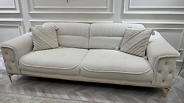 Divanlar: Məhsul: Premium salon üçün 3 nəfərlik divan - Rəng: İvori/krem - — 3