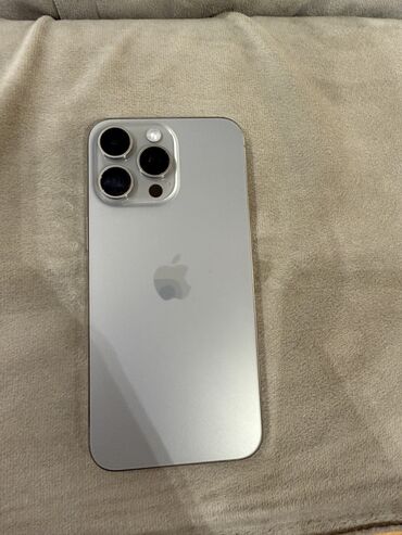 Apple iPhone: IPhone 15 Pro Max, 512 GB, Natural Titanium, Face ID, Sənədlərlə