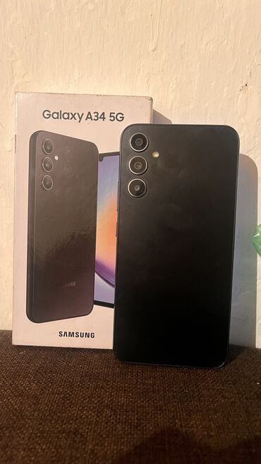 samsung galaxy note3: Samsung Galaxy A34 5G, Новый, 128 ГБ, цвет - Черный, В рассрочку, 2 SIM