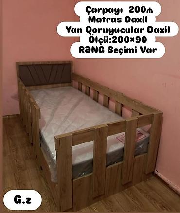 dola: Uşaq/yeniyetmə üçün təhlükəsizlik yan qoruyucuları olan taxta çarpayı — 1