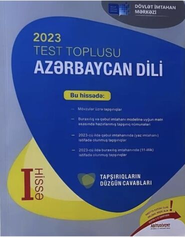 az dili test toplusu 2 ci hisse pdf 2023: Azərbaycan dili Testlər 11-ci sinif, DİM, 1-ci hissə, 2023 il