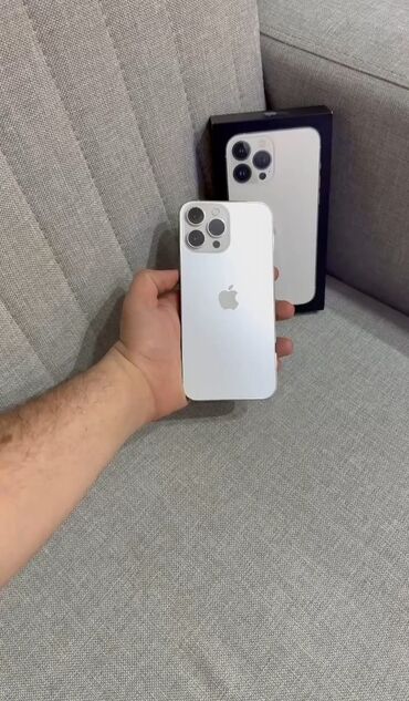 Mətbəx texnikası: IPhone 13 Pro, 256 GB, White Titanium, Zəmanət, Kredit, Sənədlərlə