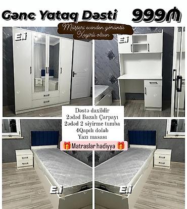 Sifarişlə yazı masaları: Məhsullar: - Yazı/kompüter masası – ağ rəngdə, yığcam iş küncü. Üst — 9