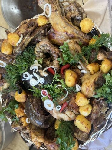 Мясо: Заказга Таш кордо жасап беребиз. Даамдуу, жашылчалар менен кооздолот — 10