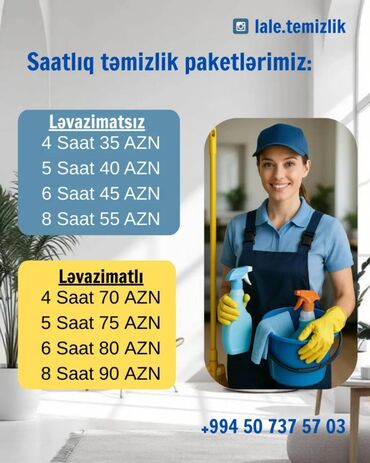 Təmizlik: Təmizlik | Ofislər, Mənzillər, Evlər | Ümumi təmizlik, Gündəlik təmizlik, Təmirdən sonra təmizlik