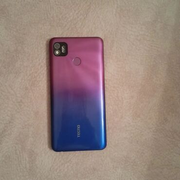 herbi telefon: Tecno Pop 4, 32 ГБ, цвет - Фиолетовый, Битый, Отпечаток пальца, Две SIM карты