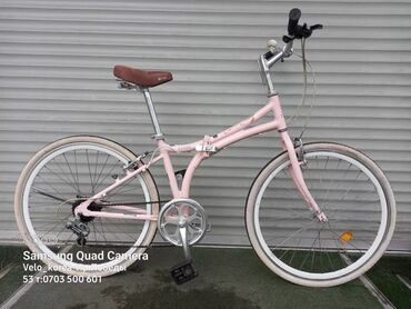 велосипед не скоростной: Корейский привозной Раскладной Рама алюминиевая На 24-х колесах