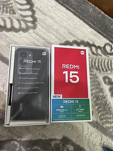 Redmi: Redmi, Redmi 15, Б/у, 256 ГБ, цвет - Черный, 2 SIM — 3