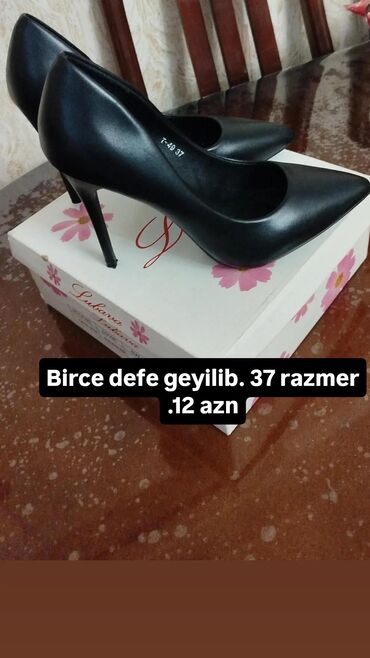 Tuflilər, Ölçü: 37, rəng - Qara, Yeni