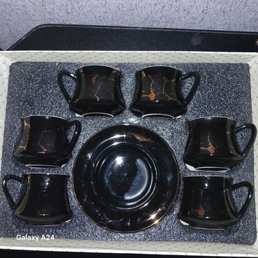 Çay dəstləri və servizlər: Çay dəsti, rəng - Qara
