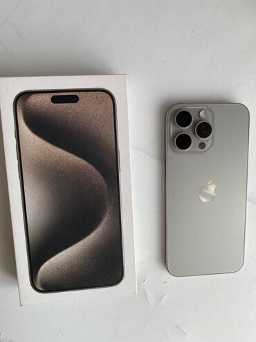 купить телефон cdma: IPhone 15 Pro Max, Жаңы, 1 ТБ, Natural Titanium, Куту, 95 %