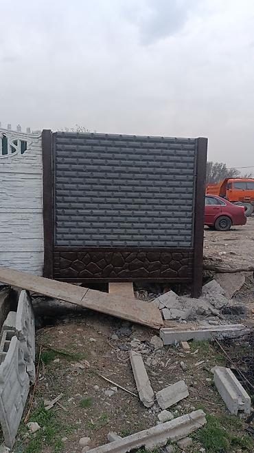 Бетонные еврозаборы: Декоративные железобетонные евро-ограждения (секции + столбы) - — 17