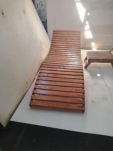 kohne mebel: Taxta şezlong – bağ, teras, hovuz kənarı və spa üçün - Material: tam — 1
