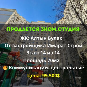 Продажа квартир: 3 комнаты, 70 м², Элитка, 14 этаж, Евроремонт