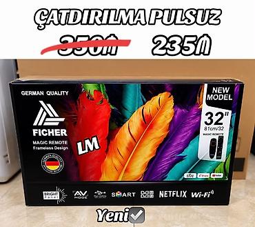 ikinci el tv satış: 💥 _*FİCHER*_ *televizor ALMAN BRENDİ* _ *32 düym ➡️81sm :235₼* — 1