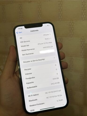 Apple iPhone: IPhone 12 Pro Max, 256 GB, Qara, Simsiz şarj — 8