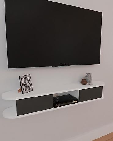 Ostali nameštaj: Zidna TV polica – moderni viseći konzolni element Zidna polica Verona — 1