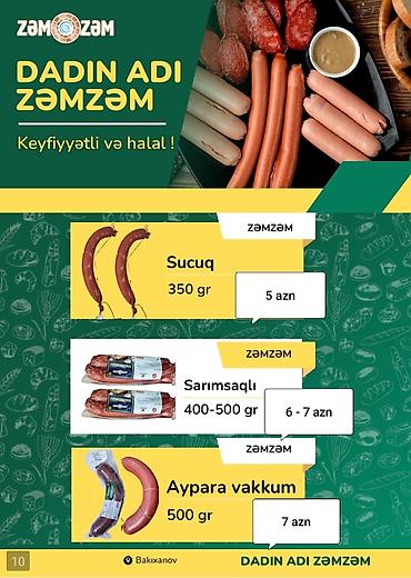 qoc ət lokbatan: ZƏMZƏM – Keyfiyyətli və halal ət məhsulları — 10