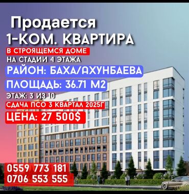 продажа обмен квартир: 1 комната, 37 м², Элитка, 3 этаж