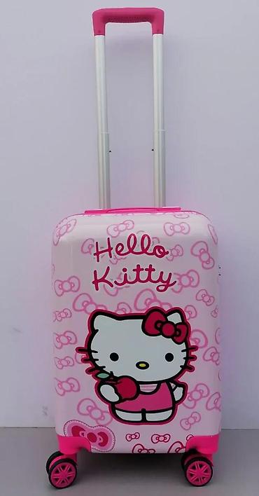 Rančevi, torbe i koferi: Hello Kitty dečji kofer na točkiće - Tvrdi kofer sa sjajnom — 2