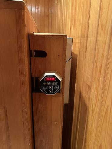 himalay duzu lampası: Məhsul: Taxta mini sauna/kapsul (oturaq-buxar kapsulu) Yenidir — 4