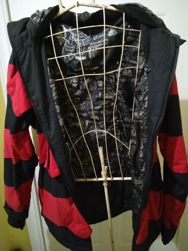 Zimske jakne: Billabong zimska/ski jakna sa kapuljačom, crno‑crvene pruge sa žutim — 5