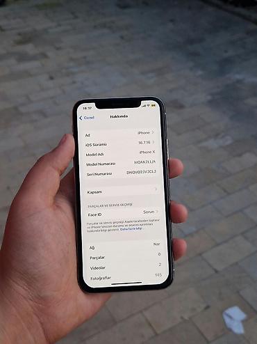 iphonu: IPhone X, 64 GB, Ağ, Zəmanət, Simsiz şarj, Face ID — 5