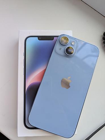 iph: IPhone 14, Новый, 128 ГБ, Голубой, Кабель, Коробка, 84 % — 1