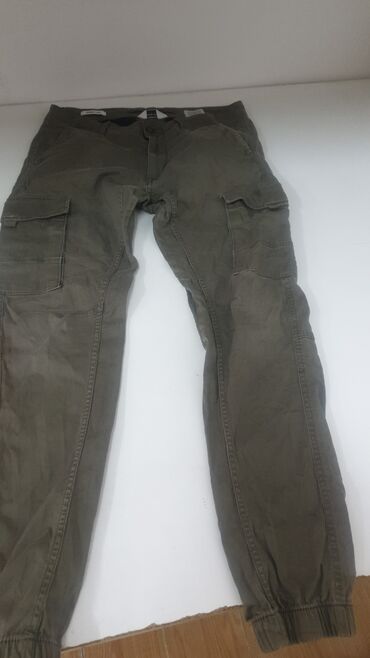 hugo jakne muske: Trousers, Classic, color - Khaki