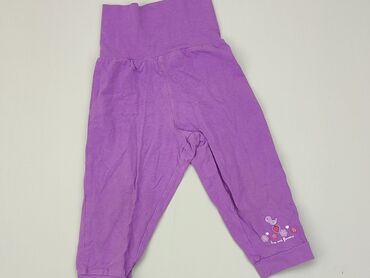 legginsy liliowe: Spodnie dresowe, 9-12 m, stan - Dobry