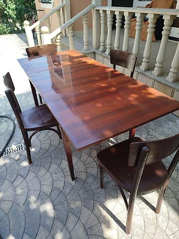 modern stol stul: Qonaq otağı üçün, Yeni, Açılmayan, Dördbucaq masa, 6 stul — 4
