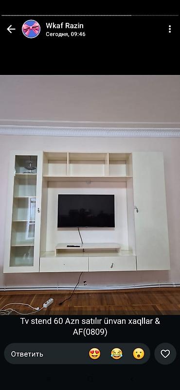 neman xrustal instagram: TV stend – divara quraşdırılan modul dəst - Rəng: krem/ivori - — 1