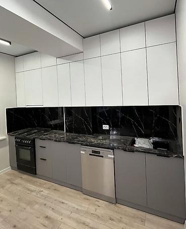 Кухонные гарнитуры: Кухонный гарнитур, Новый, цвет - Серый, ДСП, Бесплатная доставка — 21