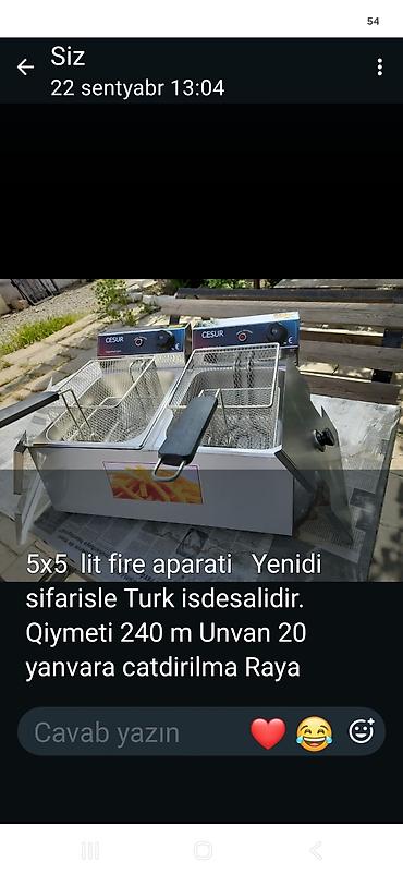 lil solid dual: İkiqablı elektrik fritöz – CESUR brendi - Tutum: 5x5 litr (iki ayrıca — 1