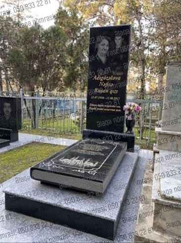Başqa xidmətlər: Mezar - qebir daşları : Hər növ məzar,qəbir,heykel daşlarının — 11