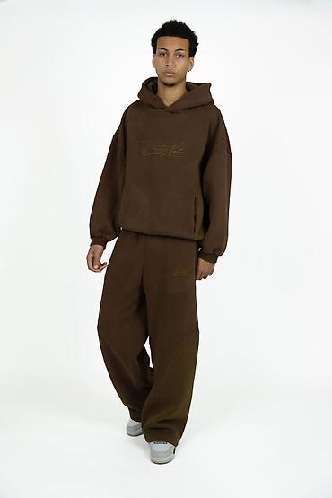 kiwi geyimi: Unisex geniş kəsimli iki rəngli şalvar – rahat streetwear tərzi - — 3